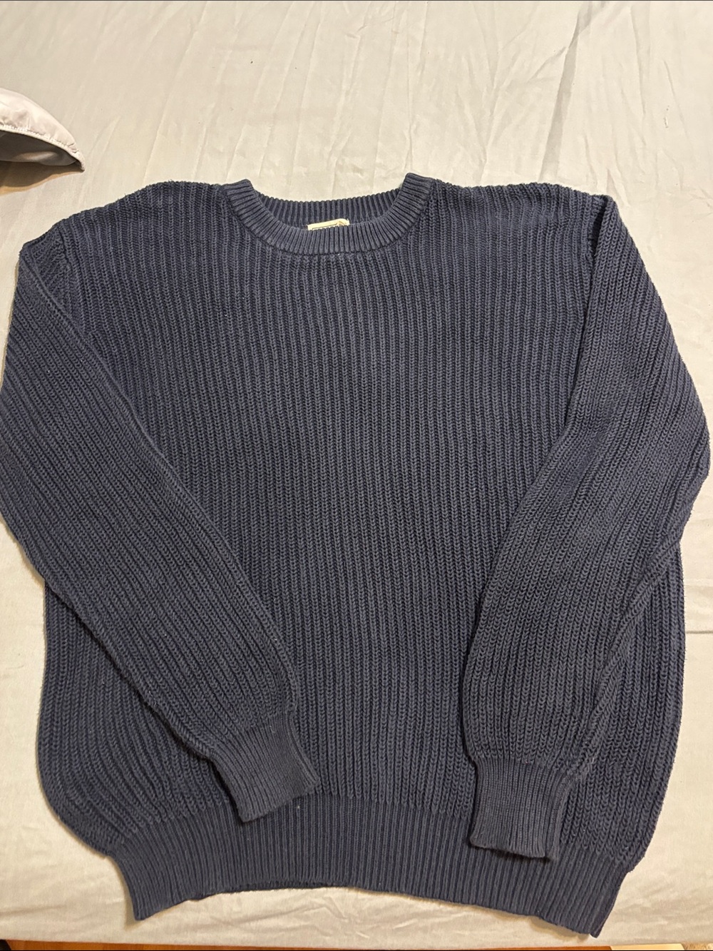 L.L. Bean Navy Ribbed Crewneck Sweater